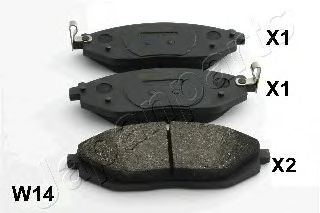 Тормозные колодки JAPANPARTS PA-W14AF