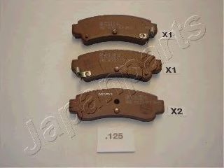 Тормозные колодки JAPANPARTS PP-125AF