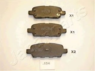 Тормозные колодки JAPANPARTS PP-154AF