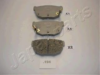 Тормозные колодки JAPANPARTS PP-194AF