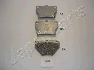 Тормозные колодки JAPANPARTS PP-203AF