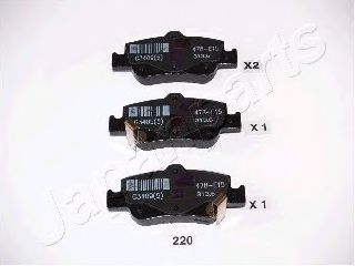 Тормозные колодки JAPANPARTS PP-220AF