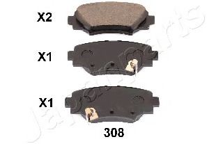 Тормозные колодки JAPANPARTS PP-308AF