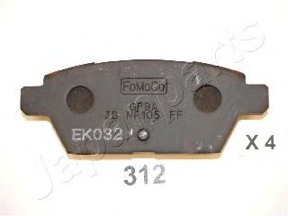Тормозные колодки JAPANPARTS PP-312AF