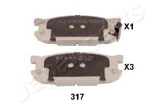 Тормозные колодки JAPANPARTS PP-317AF