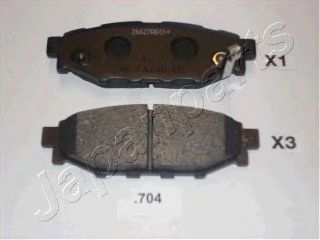 Тормозные колодки JAPANPARTS PP-704AF