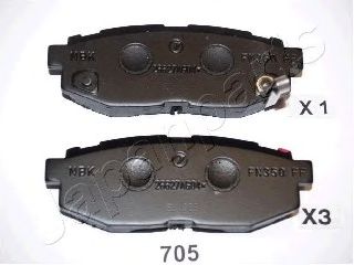 Тормозные колодки JAPANPARTS PP-705AF