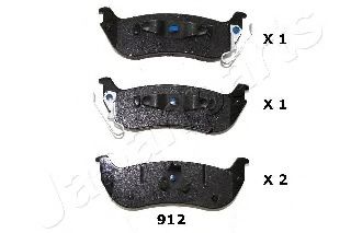 Тормозные колодки JAPANPARTS PP-912AF