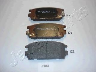 Тормозные колодки JAPANPARTS PP-H03AF