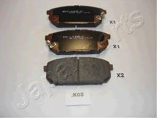 Тормозные колодки JAPANPARTS PP-K03AF