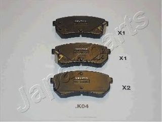 Тормозные колодки JAPANPARTS PP-K04AF