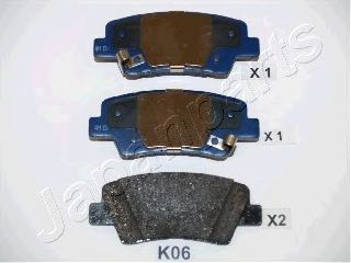 Тормозные колодки JAPANPARTS PP-K06AF