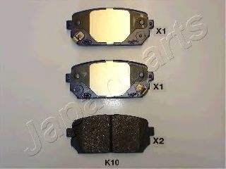Тормозные колодки JAPANPARTS PP-K10AF