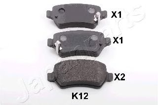 Тормозные колодки JAPANPARTS PP-K12AF