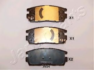 Тормозные колодки JAPANPARTS PP-W04AF