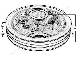Шкив коленвала JAPANPARTS PU-500 Шкив коленвала JAPANPARTS PU-500
