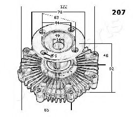 Вискомуфта вентилятора JAPANPARTS VC-207