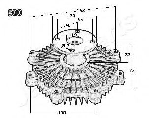 Вискомуфта вентилятора JAPANPARTS VC-500