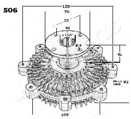 Вискомуфта вентилятора JAPANPARTS VC-506