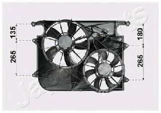 Вентилятор охлаждения двигателя JAPANPARTS VNT312011