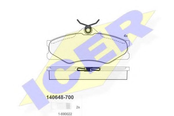 Тормозные колодки ICER 140648-700