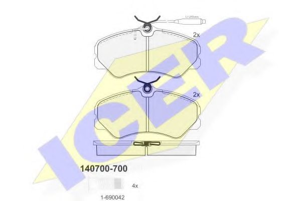 Тормозные колодки ICER 140700-700