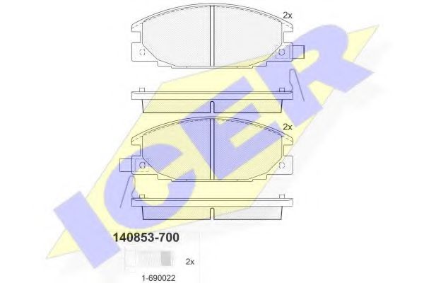 Тормозные колодки ICER 140853-700