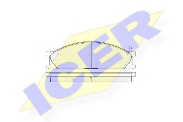 Тормозные колодки ICER 140884