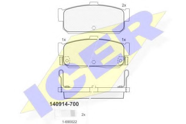 Тормозные колодки ICER 140914-700