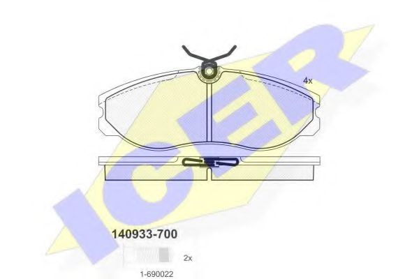 Тормозные колодки ICER 140933-700