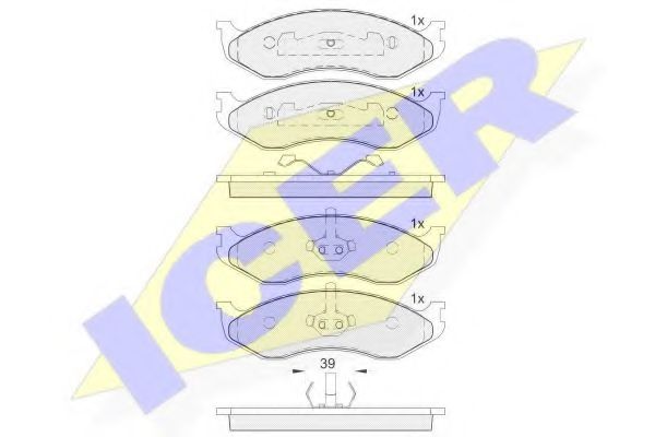 Тормозные колодки ICER 140968