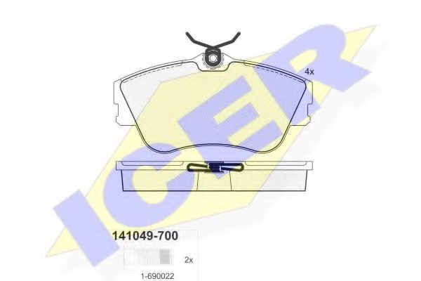 Тормозные колодки ICER 141049-700