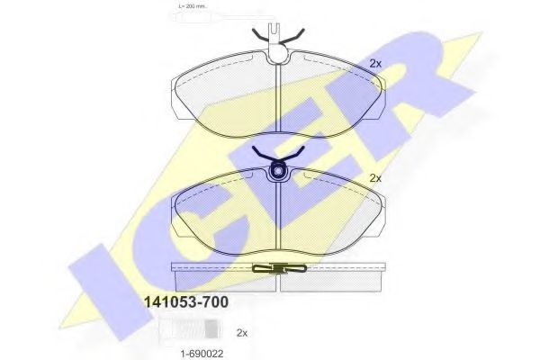 Тормозные колодки ICER 141053-700