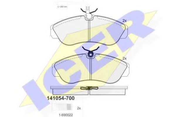 Тормозные колодки ICER 141054-700