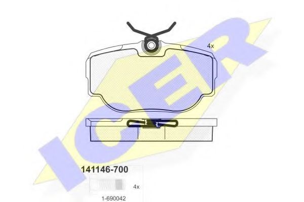 Тормозные колодки ICER 141146-700