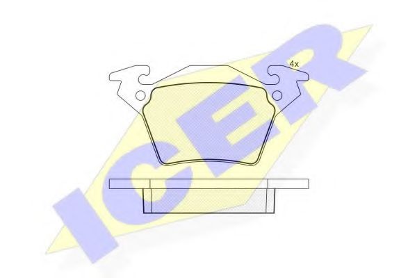 Тормозные колодки ICER 141284