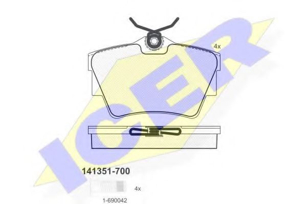 Тормозные колодки ICER 141351-700