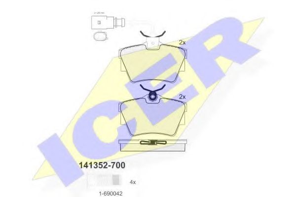 Тормозные колодки ICER 141352-700