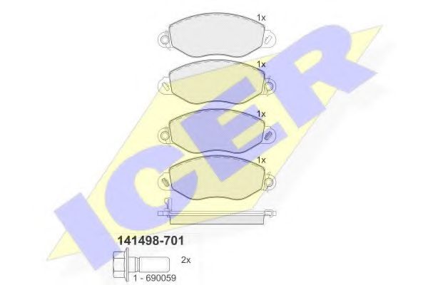Тормозные колодки ICER 141498-701