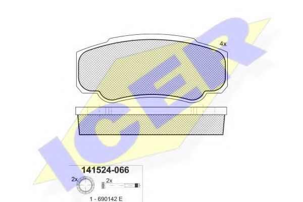 Тормозные колодки ICER 141524
