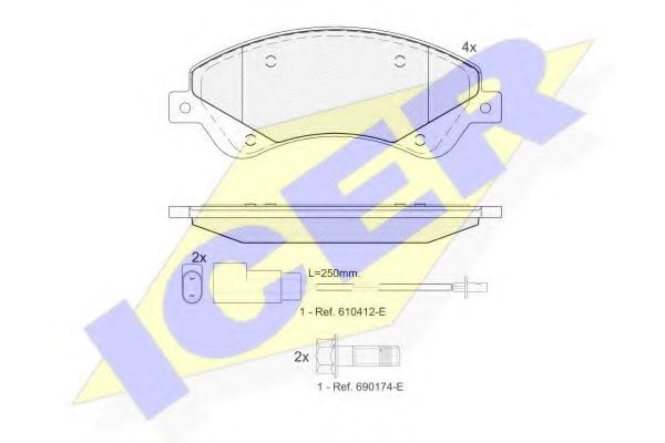 Тормозные колодки ICER 141792