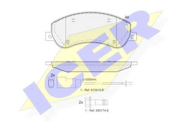 Тормозные колодки ICER 141793