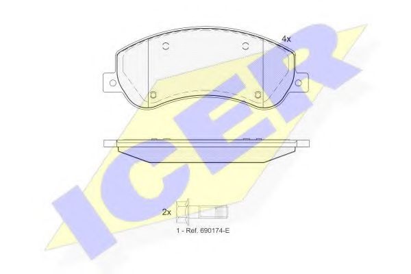 Тормозные колодки ICER 141793-204