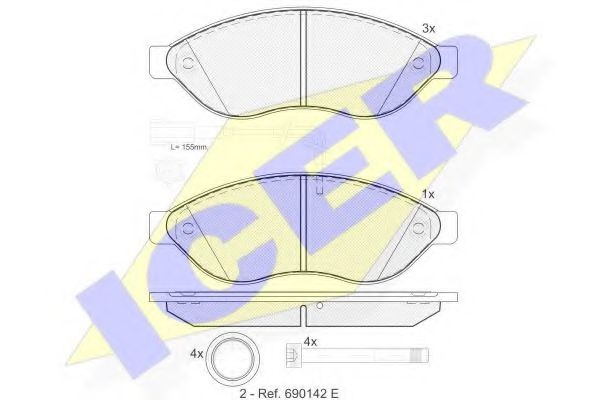 Тормозные колодки ICER 141803