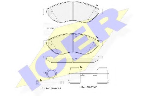 Тормозные колодки ICER 141803-203