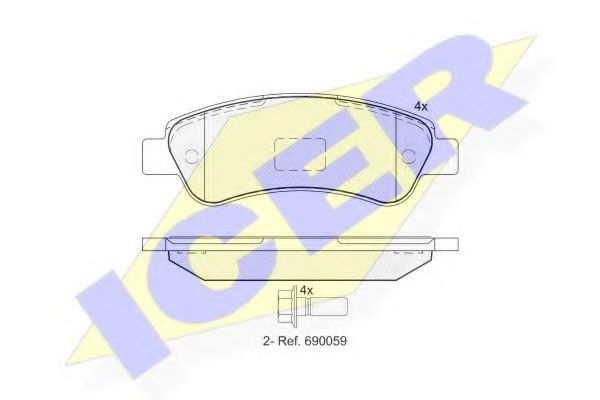 Тормозные колодки ICER 141804