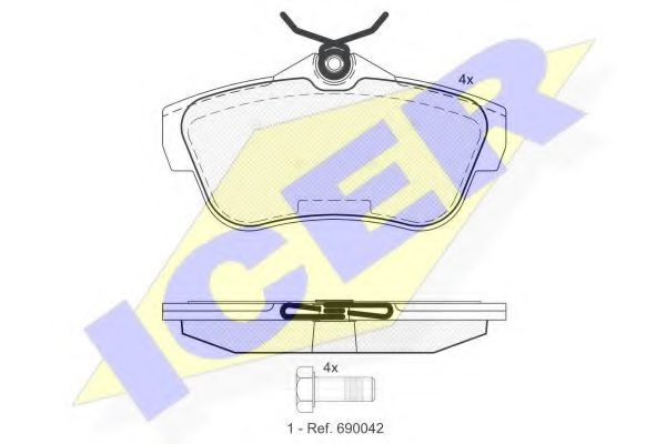 Тормозные колодки ICER 141823