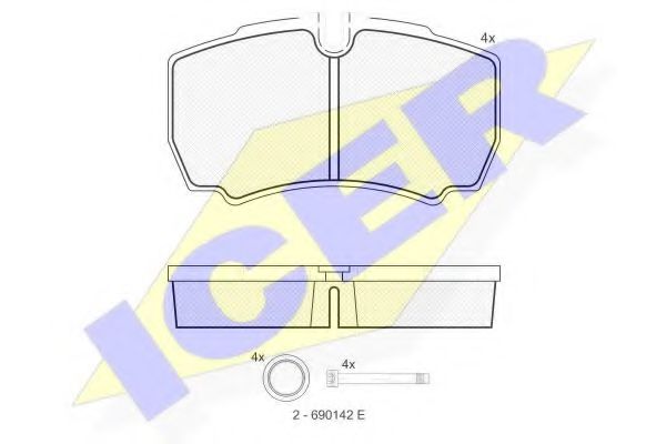 Тормозные колодки ICER 151640