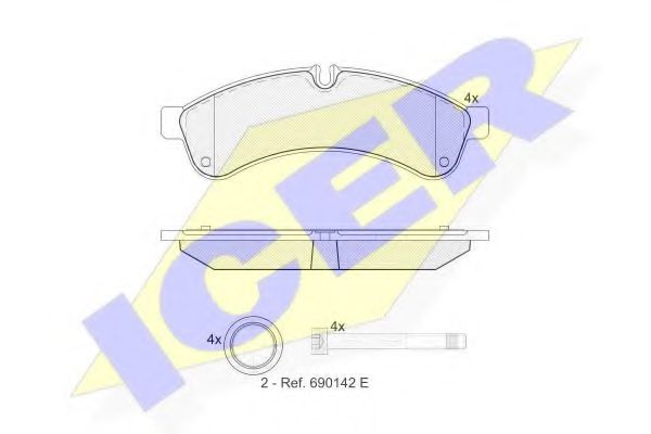 Тормозные колодки ICER 151880