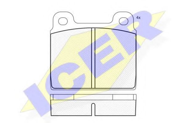 Тормозные колодки ICER 180011